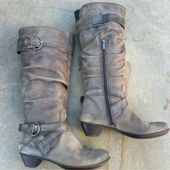 Pikolinos Brujas Tall Leather Slouch Boots Gray Size 41 US 10-10.5 - Picture 3 of 7
